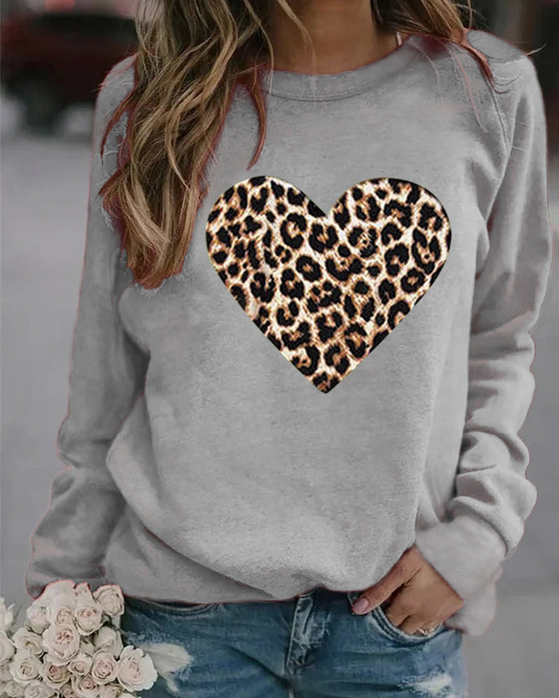 Alicia® | Leopard sweatshirt with heart motif