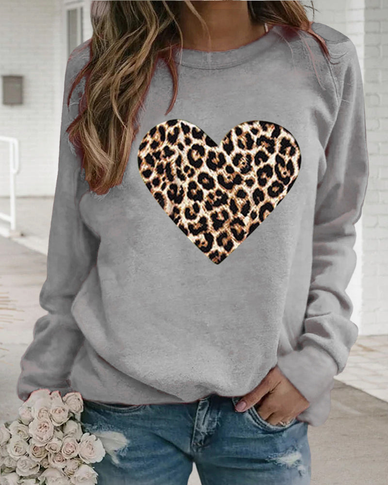 Alicia® | Leopard sweatshirt with heart motif