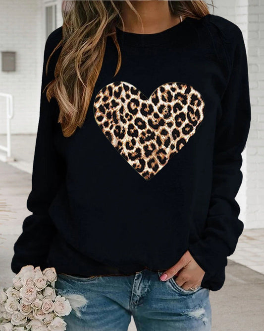 Alicia® | Leopard sweatshirt with heart motif