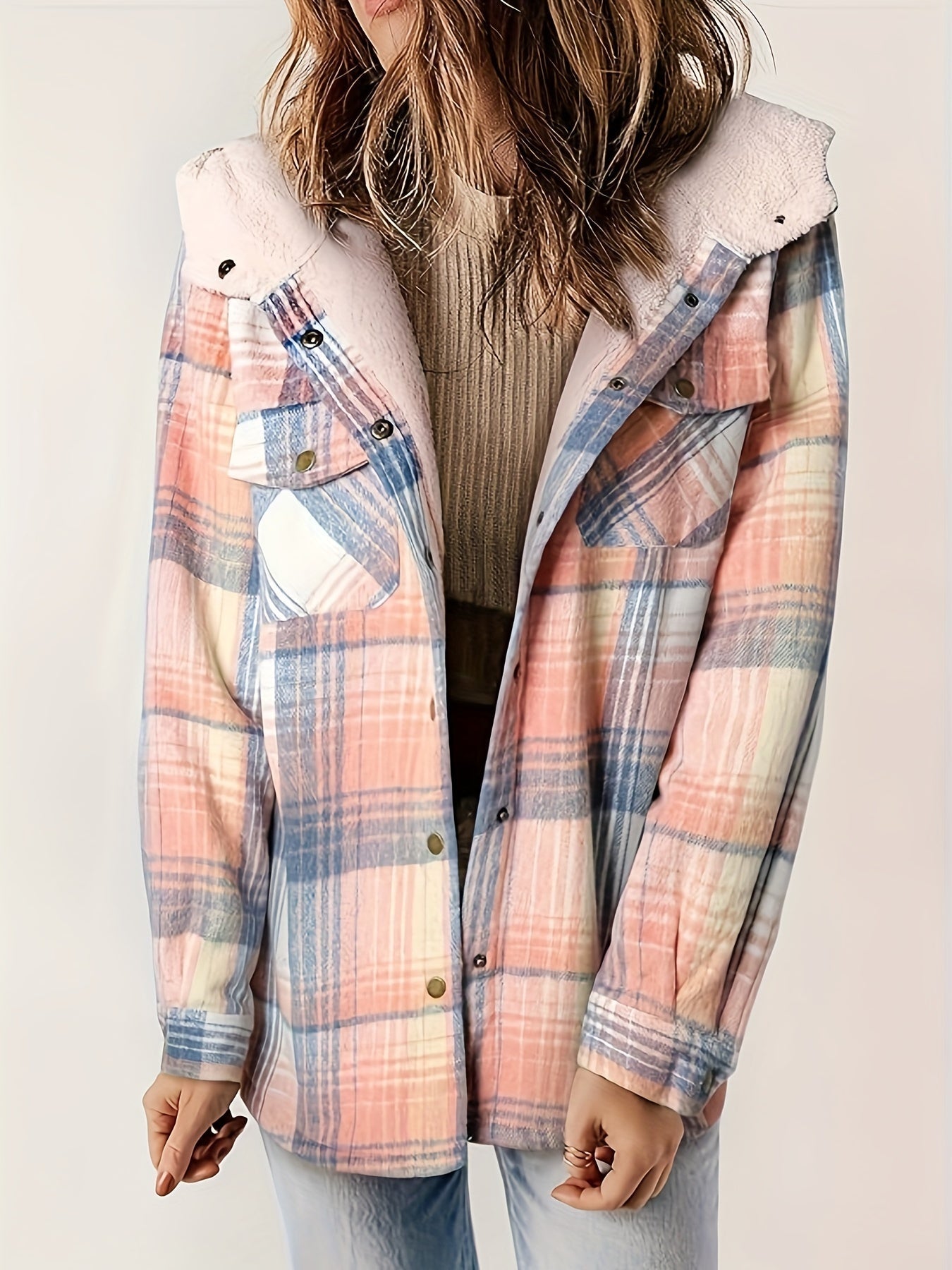 Adela® | Coat with check pattern