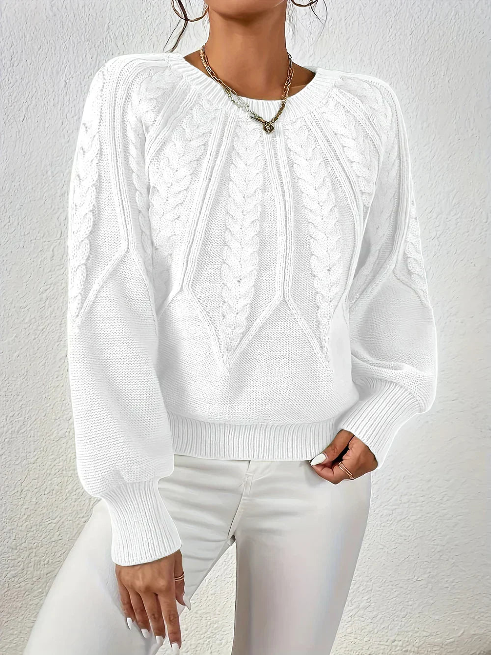 Allison® | Scandinavian twisted knit sweater