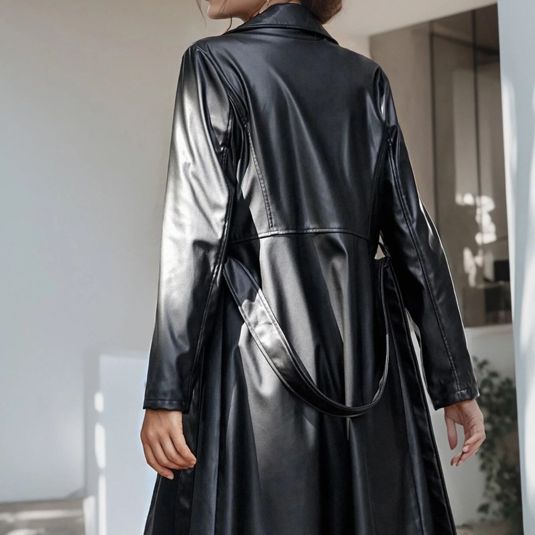 Yesenia® | Long leather coat for women