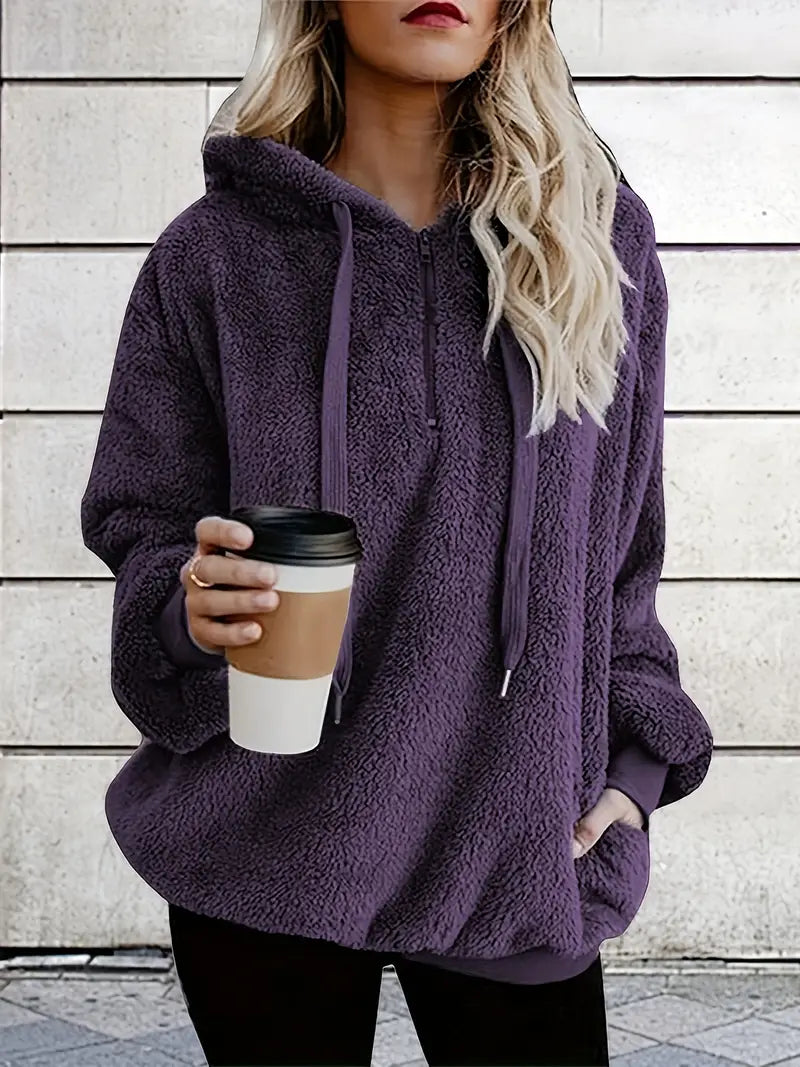 Vanesa® | Casual, comfortable fleece hoodie with long sleeves