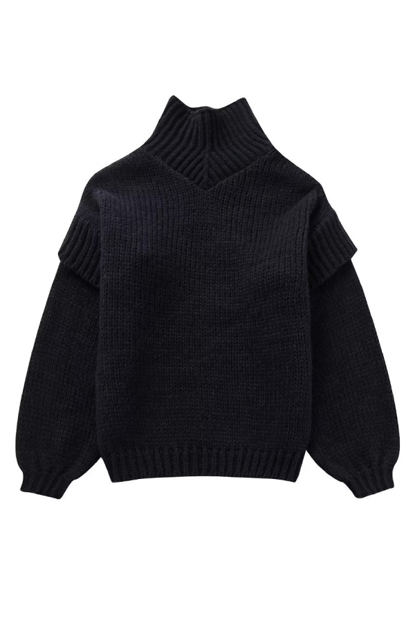 Zoe® | Loose turtleneck sweater with long sleeves