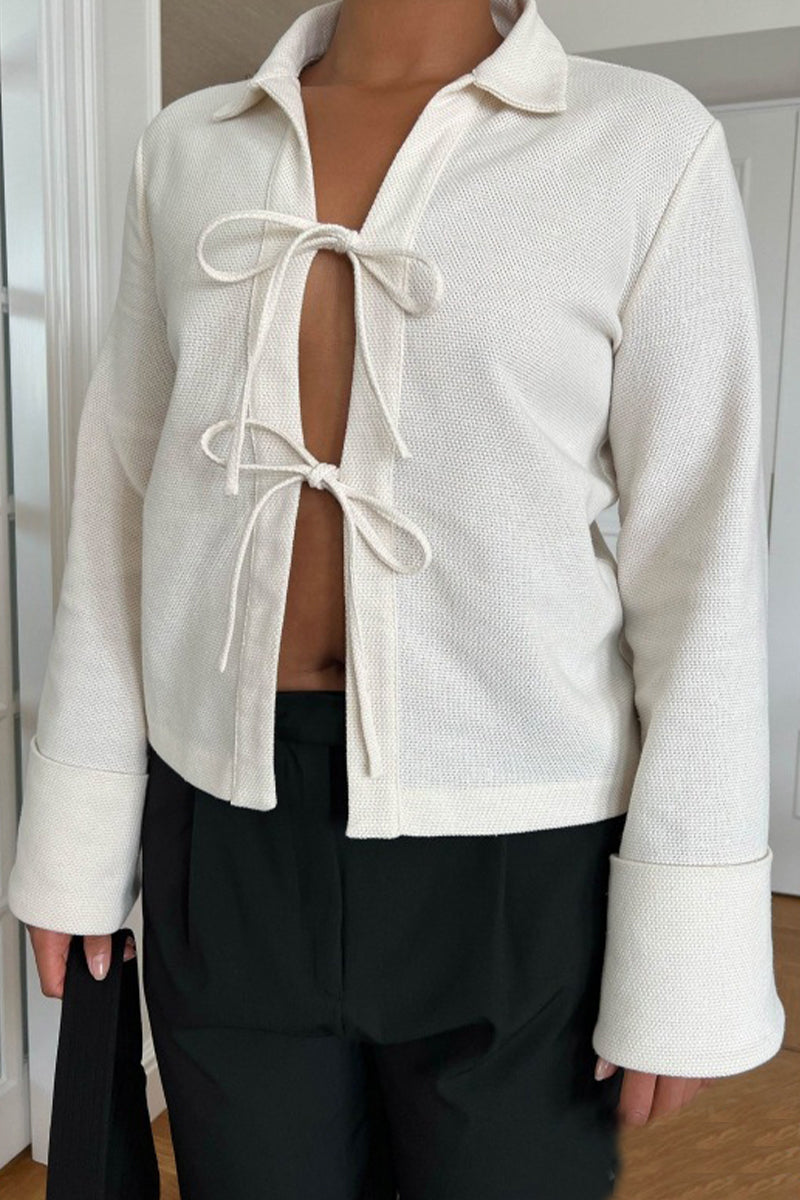 Camila® | Sexy, simple outerwear with a fixed frenulum shirt collar