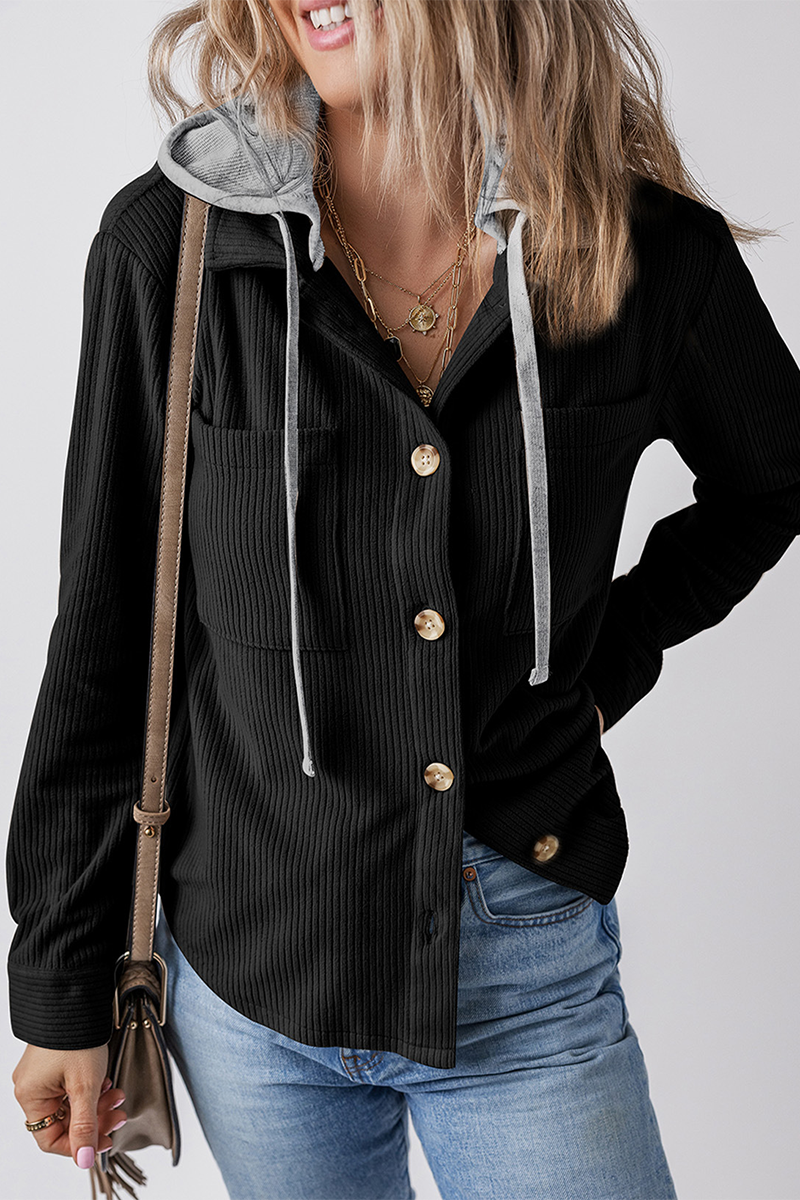 Ana Maria® | Stylish contrast hooded jacket for women