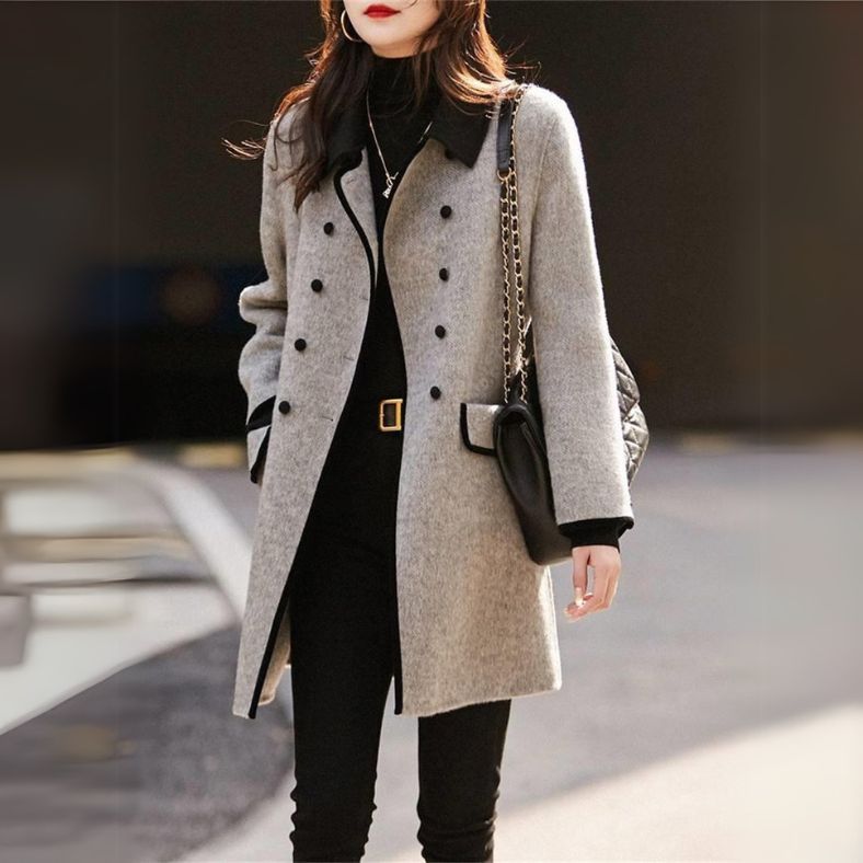 Zenaida® | Elegant long women's coat with button closure