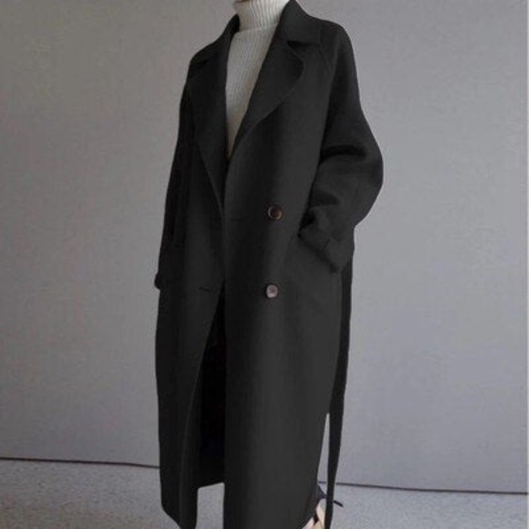 Andrea® | Timelessly elegant long women's coat made of wool blend