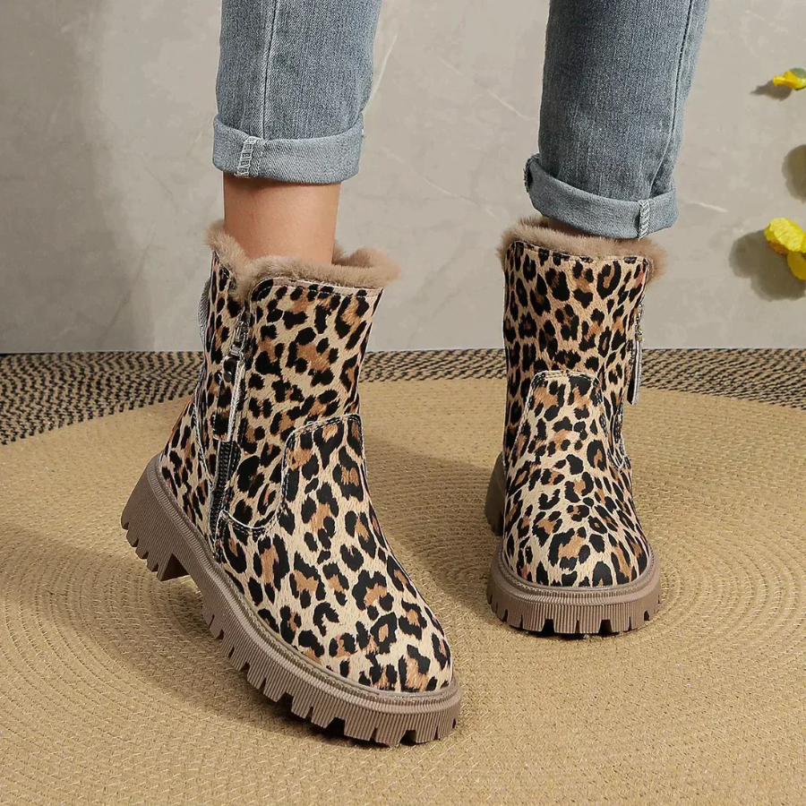 Yessica® | Women's leopard print ankle boots