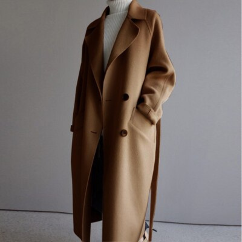 Andrea® | Timelessly elegant long women's coat made of wool blend