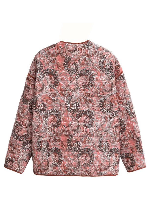 Vania® | Cotton cardigan with a loose V-neck and retro print