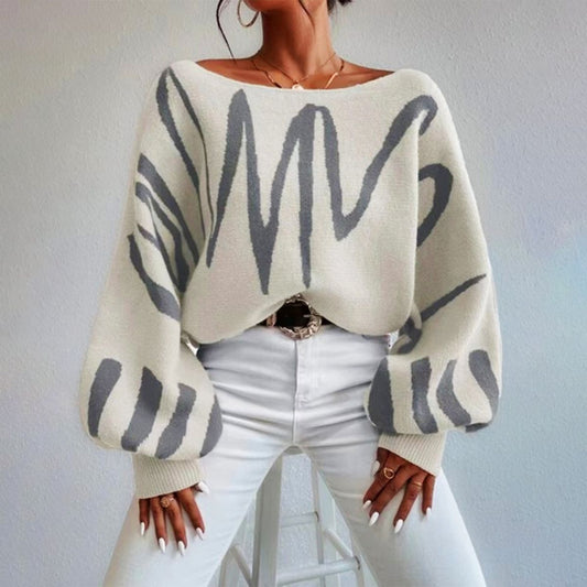 Yasmina® | Baggy long sleeve sweater with a crew neck