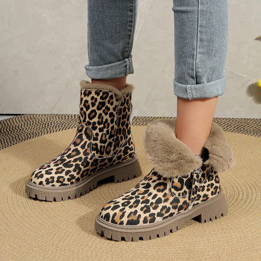 Yessica® | Women's leopard print ankle boots