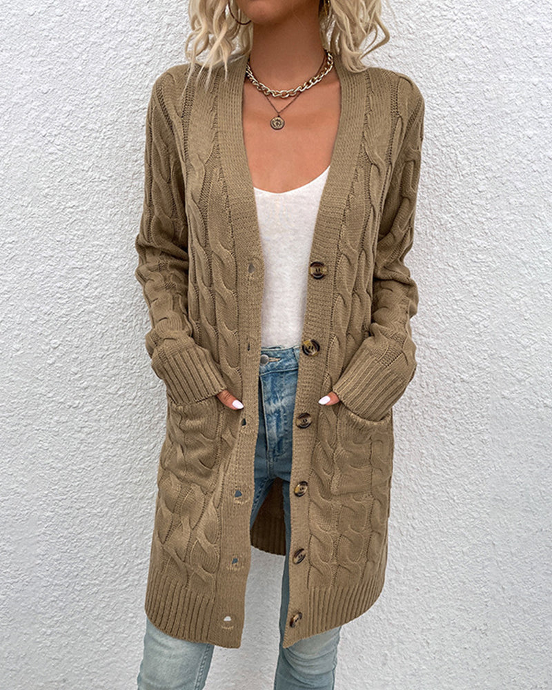 Anemone® | Long sleeve cardigan in solid color