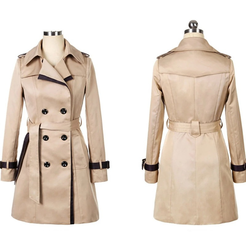 Yasmina® | Elegant slim-fit double-breasted coat for women