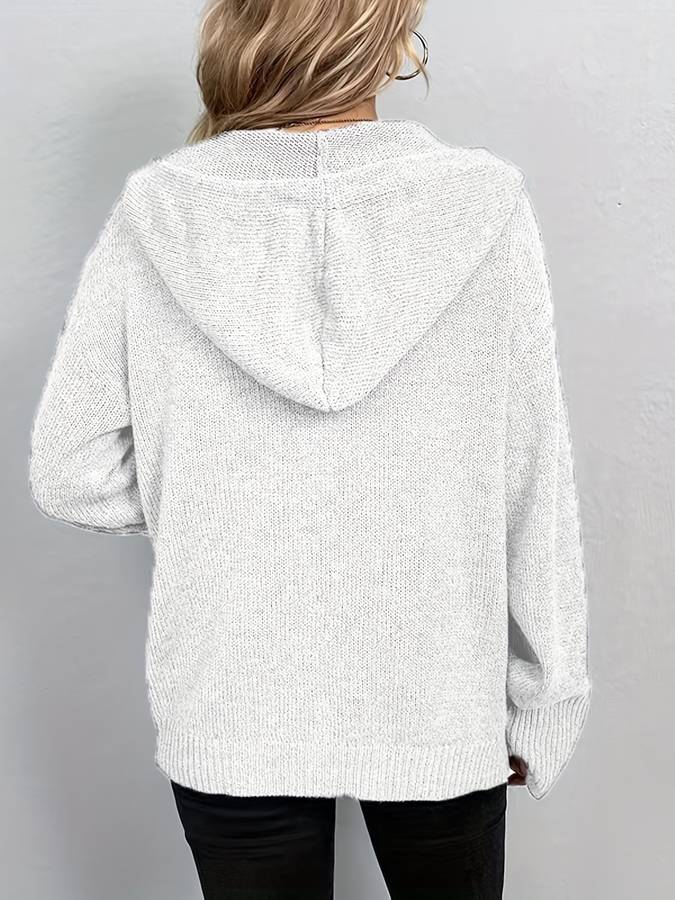 Abigail® | Cardigan with hood and button closure