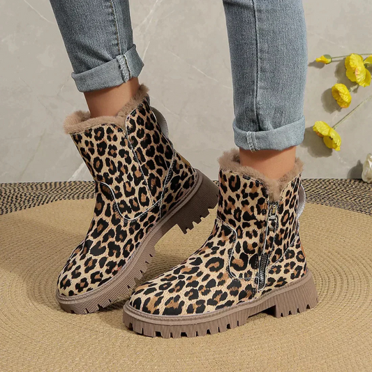 Yessica® | Women's leopard print ankle boots