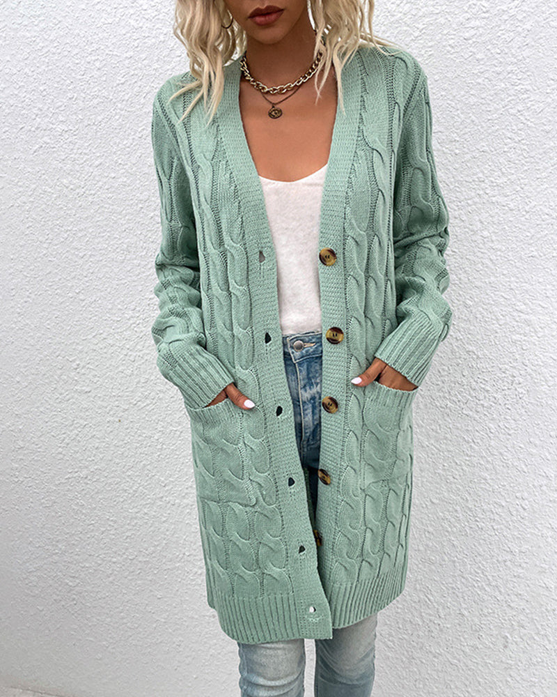 Anemone® | Long sleeve cardigan in solid color