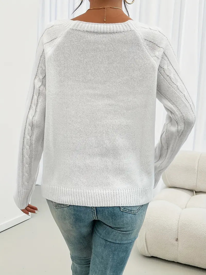 Amelia® | Cozy casual sweater with button design