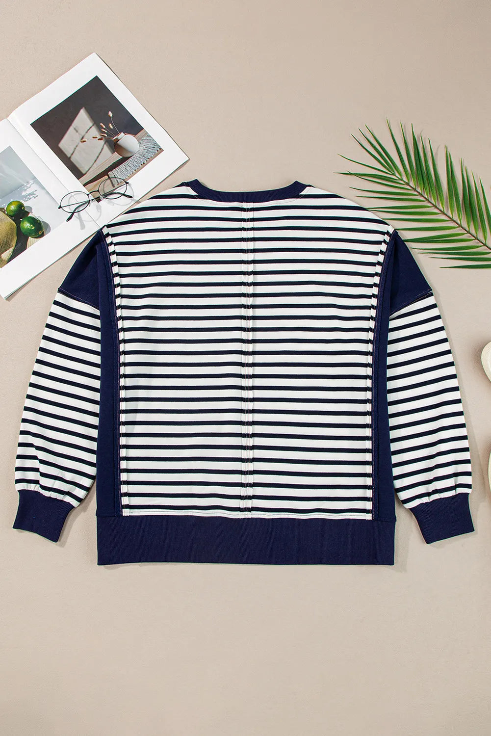 Vera® | Striped long-sleeved crew neck sweatshirt