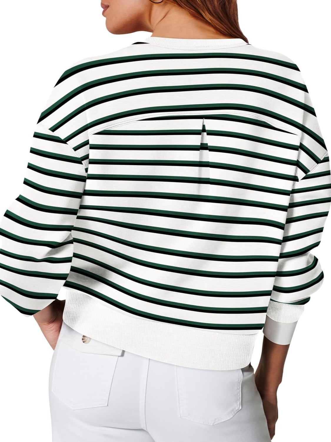 Andrea® | Lovelet striped long sleeve crew neck sweatshirt