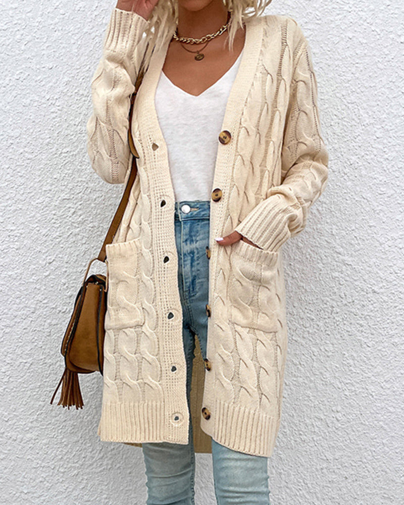 Anemone® | Long sleeve cardigan in solid color