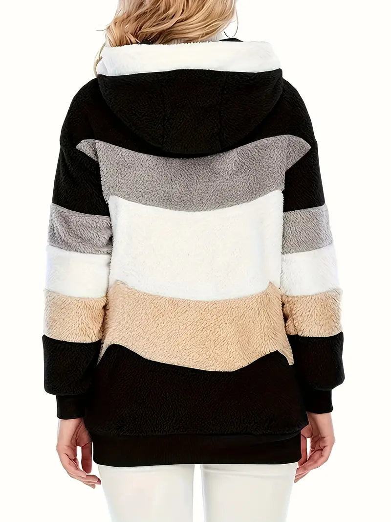 Aida® | Color block teddy jacket