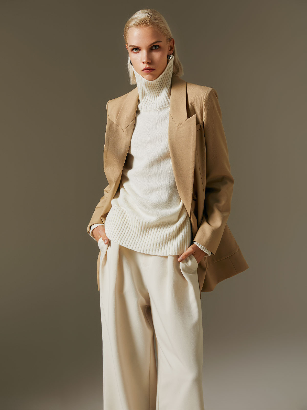 Veda® | Women's twill wool blazer jacket