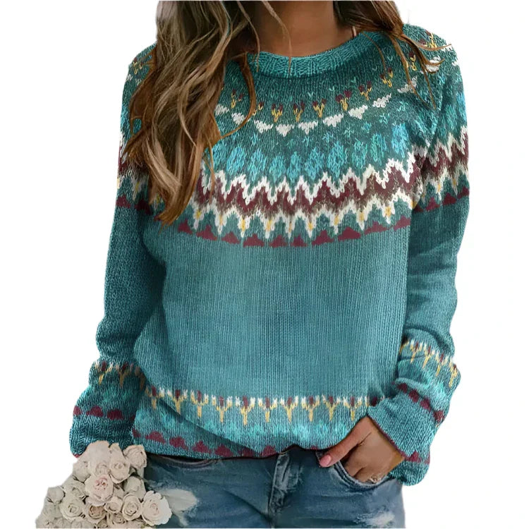 Valeria® | Retro print sweater