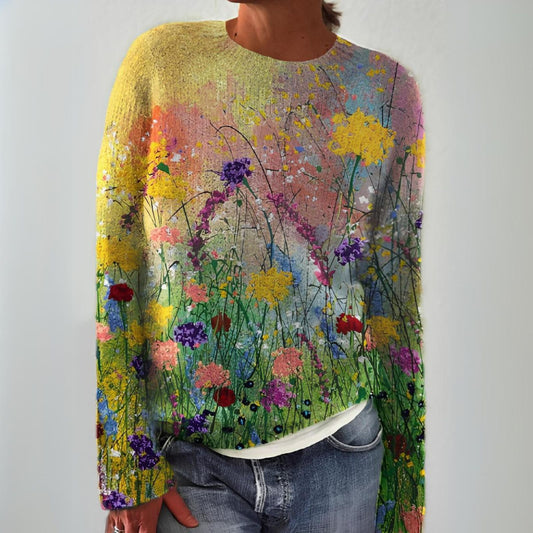 Wilma® | Soft sweater with floral art