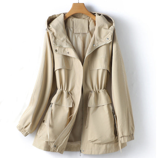 Wisteria® | Trench coat with hood and drawstring