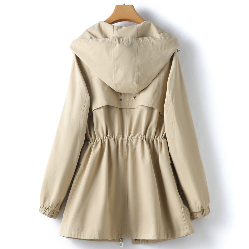 Wisteria® | Trench coat with hood and drawstring