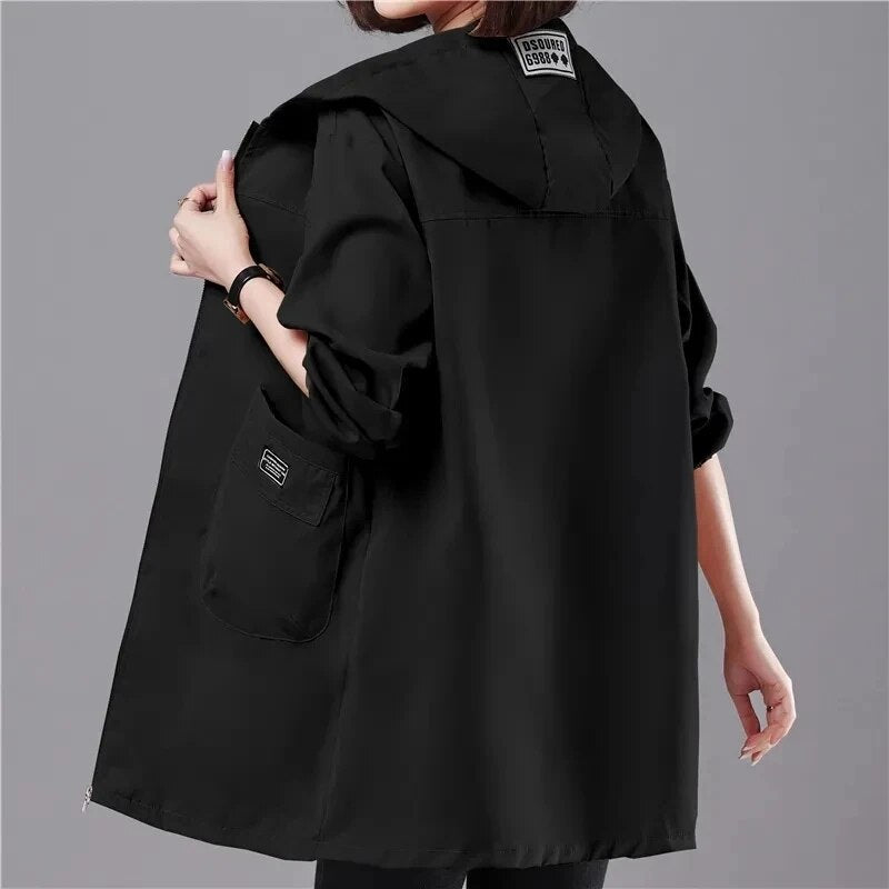 Amelie® | Long spring jacket with hood