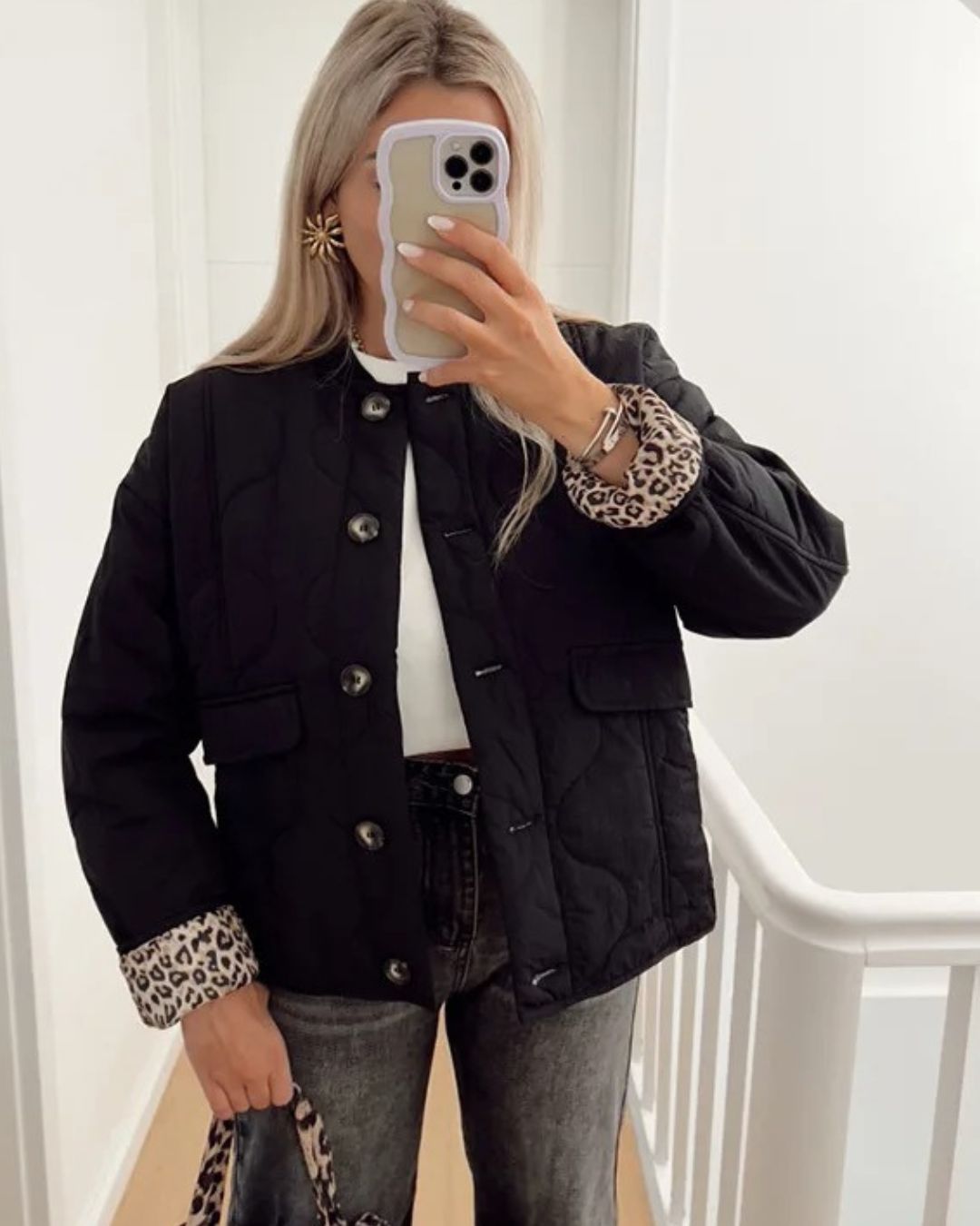 Vanessa® | Jacket with leopard lining