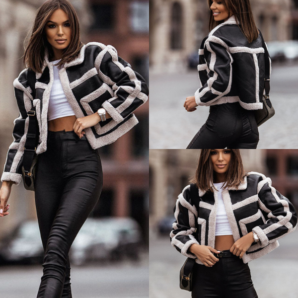 Aida® | Shearling biker jacket