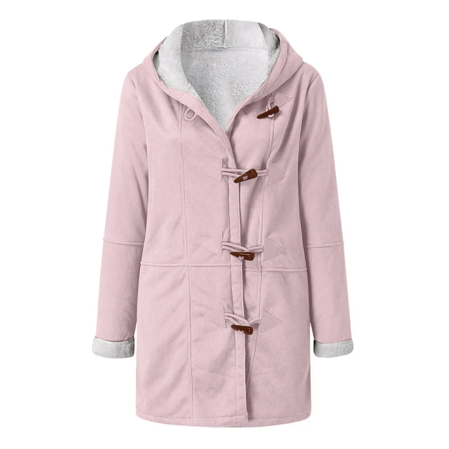 Vanesa® | Premium fleece suede jacket with half-length hood