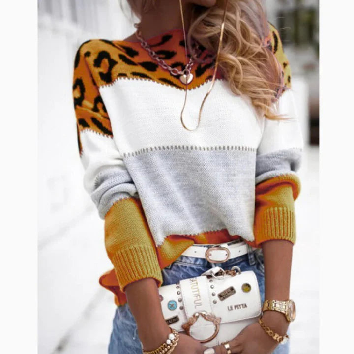 Alicia® | Women's leopard print sweater