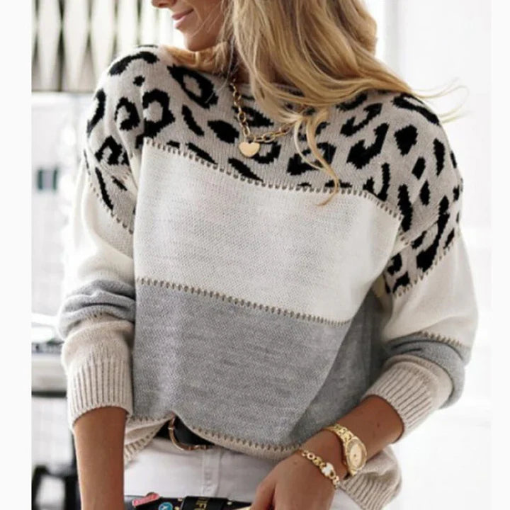 Alicia® | Women's leopard print sweater