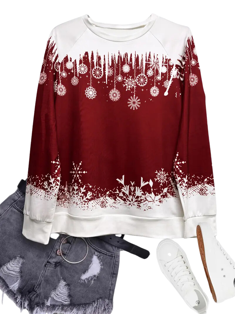 Amelia® | Snowflake winter Christmas sweater