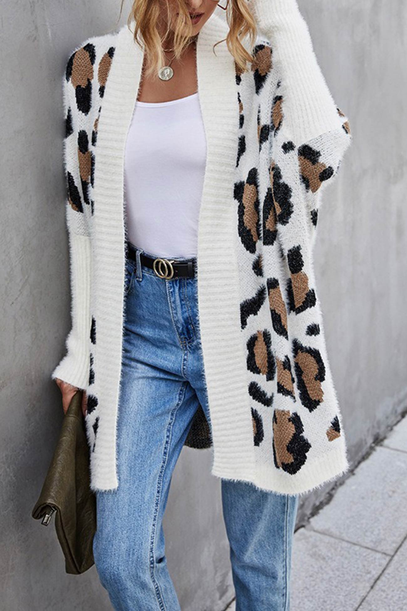 Ana® | Open front leopard print cardigan