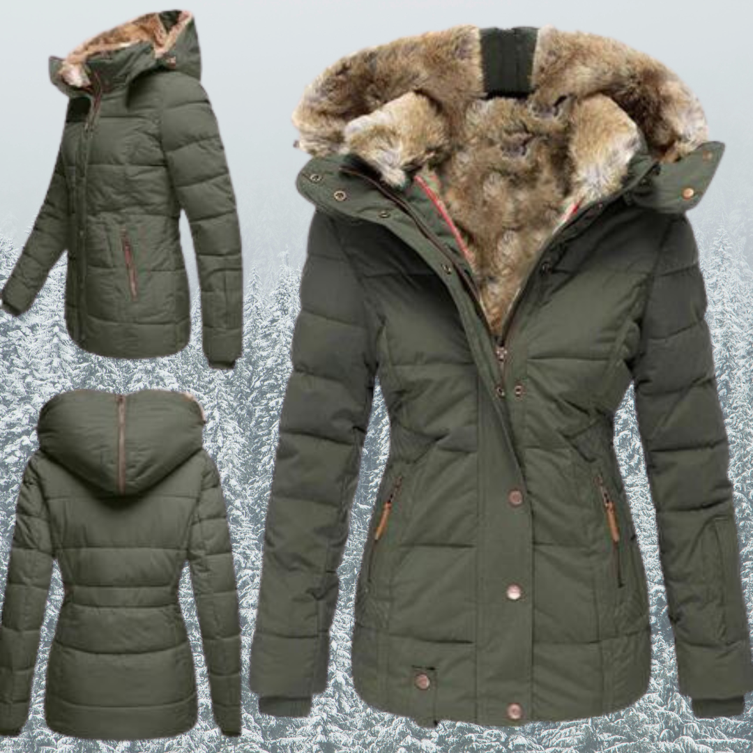 Vanesa® | Warm winter jacket with removable fur collar