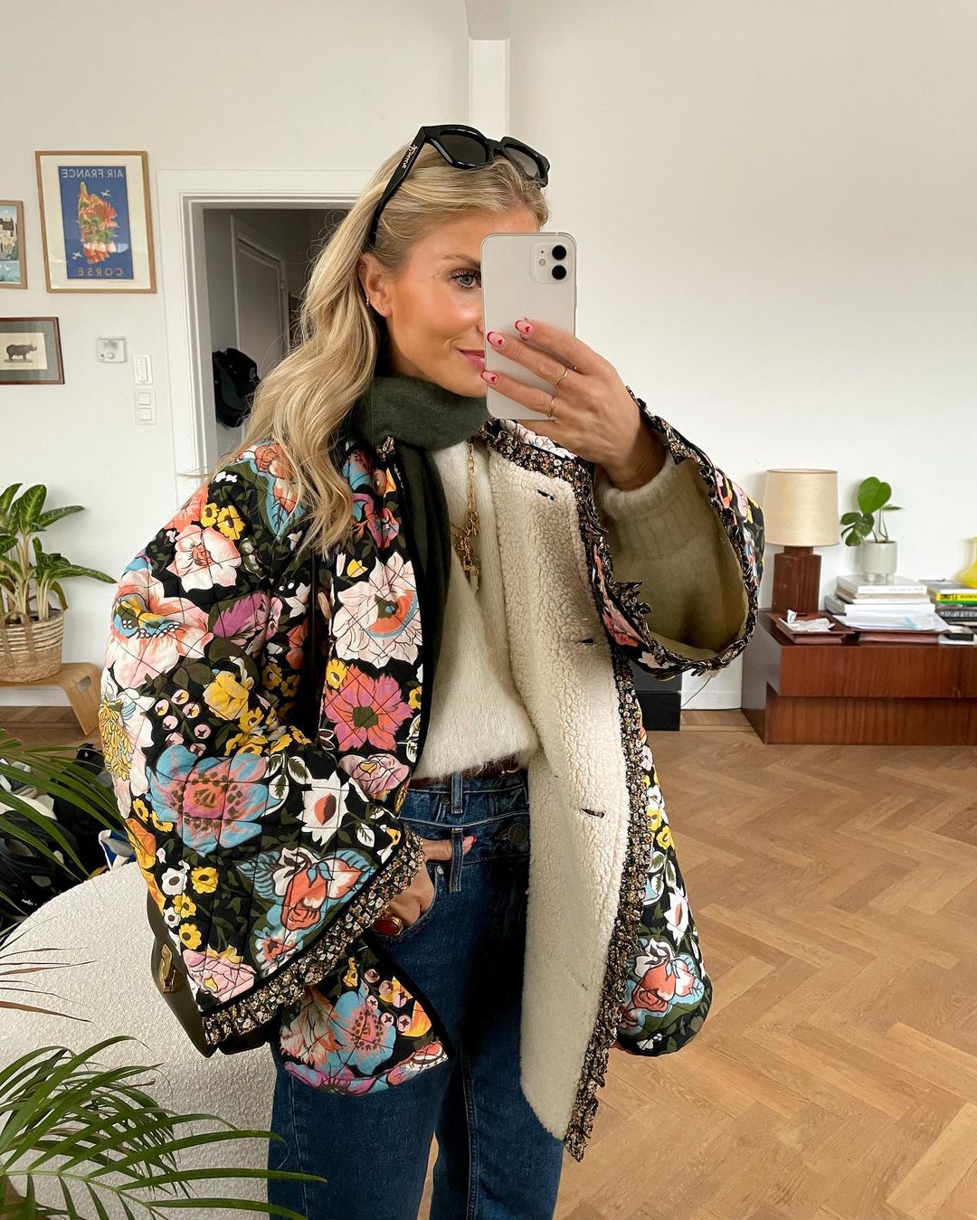 Yasmina® | Floral Print Padded Jacket For Women