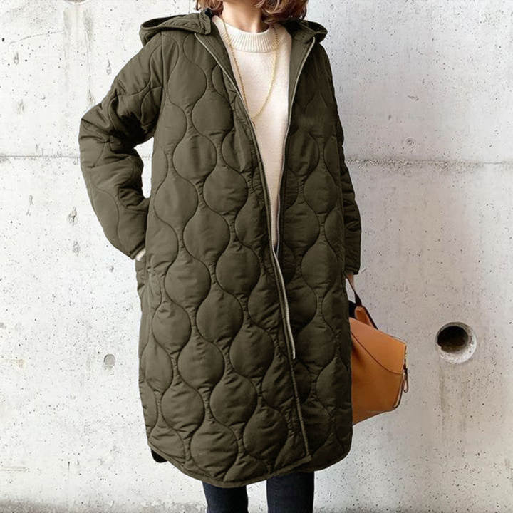 Amara® | Diamond Grid Hooded Winter Warrior Parkas Coat