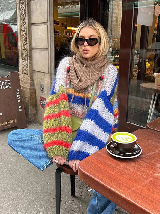 Yasmina® | Colorful long-sleeved sweater