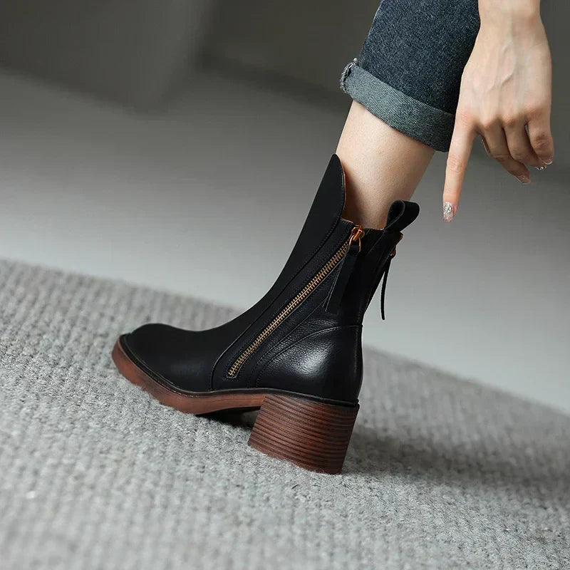 Vera® | High quality leather ankle boots