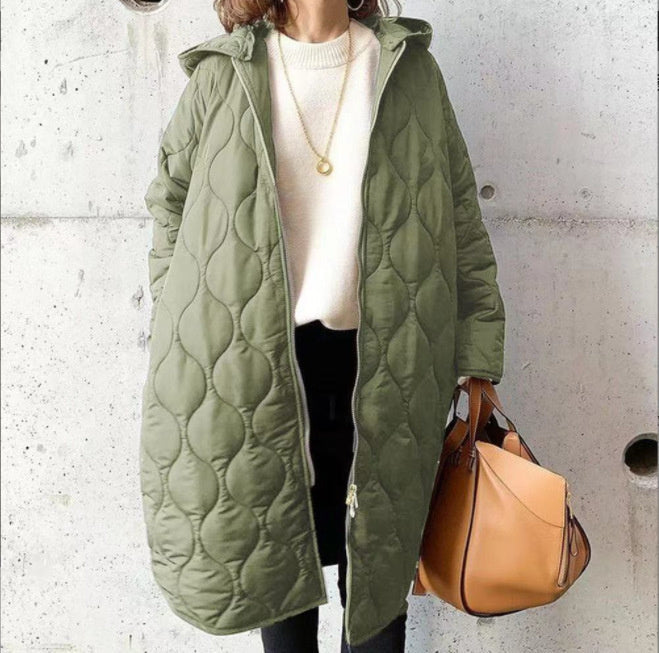 Amara® | Diamond Grid Hooded Winter Warrior Parkas Coat