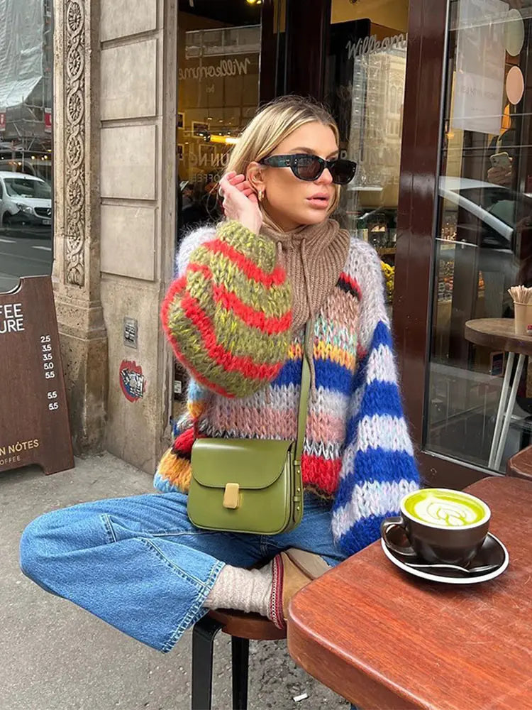 Yasmina® | Colorful long-sleeved sweater