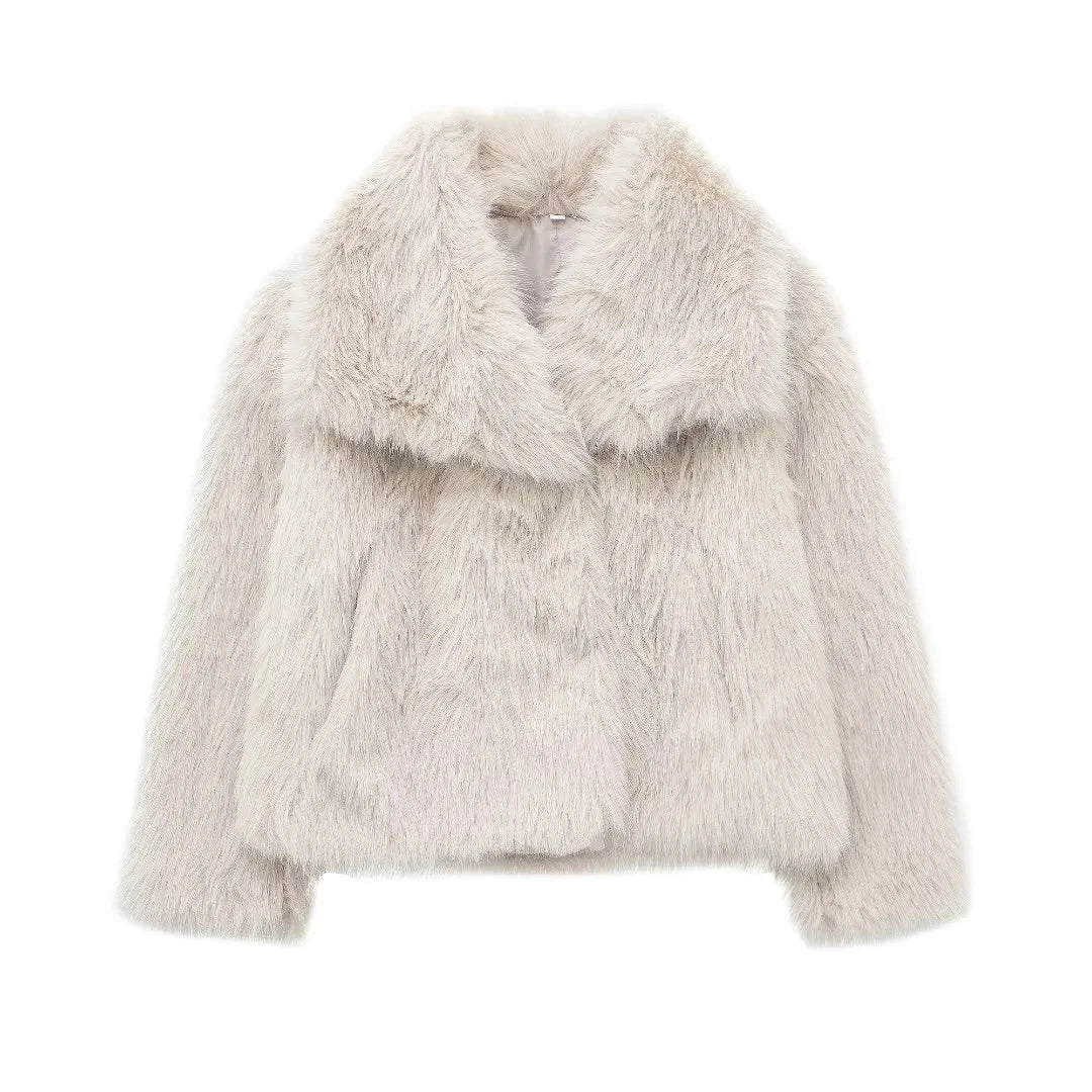 Addison® | Elegant faux fur jacket