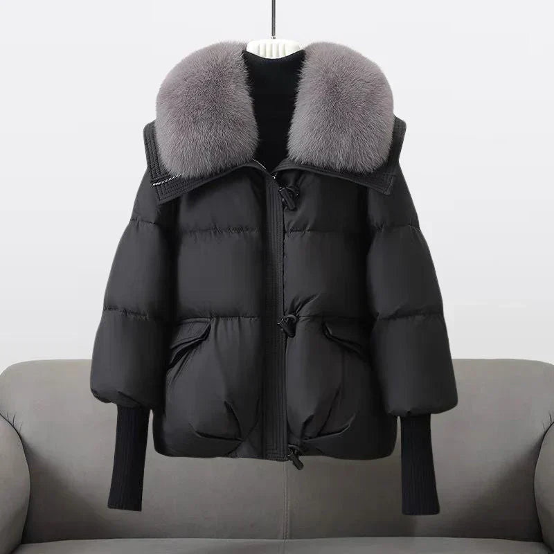 Adelaida® | Elegant women's puffer coat with fur collar