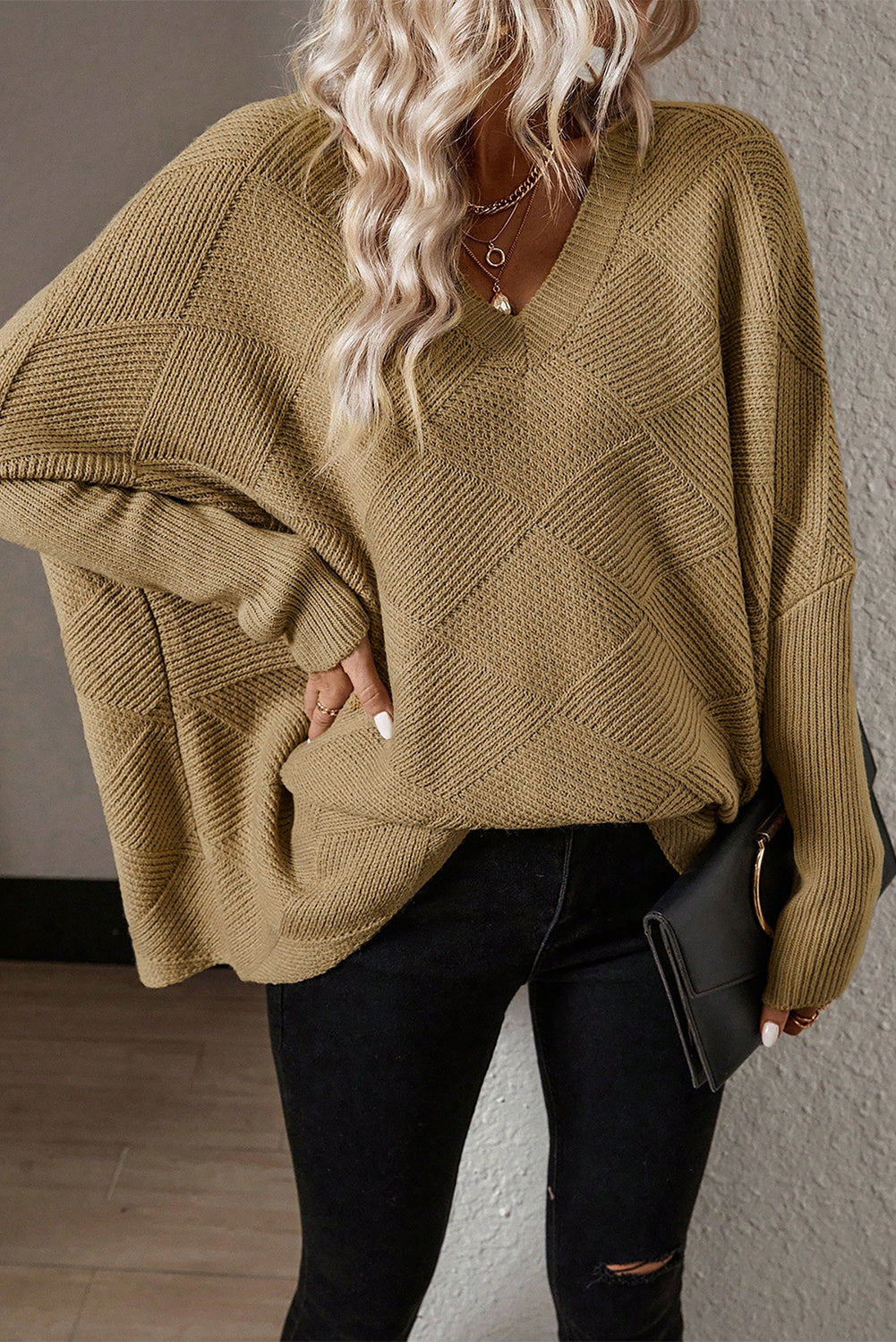 Andrea® | Elegant oversized V-neck sweater